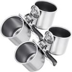 Tioncy 2 PCS Bird Parrot Feeding Double Cups Dishes Hanging Stainless Steel Food Water Bowls with Clip Pet Animal Food Water Bowls Holder for Cage Coop Perches Play Stand Accessories - Image 2