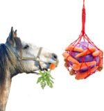 Tirifer Horse Treat Ball Carrot Feeder Toy Hanging Feeding Toy Goat Feeder Ball for Horse Goat Sheep Relieve Stress, Horse Stable Stall Paddock Rest - Image 2