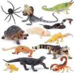 Toymany Reptile Animal Figurine Toys Set, 12 PCS Desert Amphibians Animal Figures with Komodo Dragon Lizard Snake Chameleon Rainforest Cold Blooded Animals Figures Party Favor for Kids - Image 2