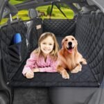 URPOWER Back Seat Extender for Dogs, Dog Car Seat Cover Hard Bottom Holds 400 lbs, Waterproof Dog Hammock for Car Pet Backseat Protector with Mesh Window, Large Space Dog Travel Bed for Car & SUV - Image 2