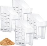 Uiifan Feed Scoop with Measurements 3 Quarts Plastic Measuring Scoop Reusable Pellet Scoop for Horse Goat Sheep Cattle Feeding Supplies (2 Pcs) - Image 2