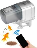 [Upgrade] WiFi Control Automatic Fish Feeder with APP Lychee Aquarium Automatic Fish Feeder, WiFi Control Auto Fish Food Dispenser for Home Office (Silver) - Image 2