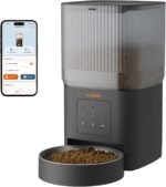 WOPET Automatic Cat Feeder 4L WiFi Cat Food Dispenser with APP Control for Slow Feeding,10S Voice Record,1-10 Meals Per Day for Cats and Dogs,Black - Image 2
