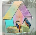 Window Bird Feeder with Strong Suction Cups and Removable Seed Tray for Wild Birds (Iridescent) - Image 2