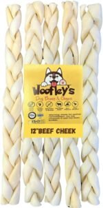 Woofley's Braided Beef Cheek 12 Inch Jumbo - 5 PCS - Image 2