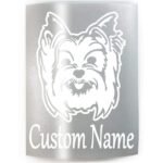 YORKIE Dog - ADD YOUR CUSTOM WORDS, COLOR & SIZE - Dog Pet Vinyl Decal Sticker A - Image 2
