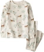 little planet by carter's Baby 2-Piece Pajamas Made with Organic Cotton, Horses - Image 2
