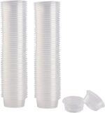 100 pcs Small Gecko Food and Water Cups Plastic Reptile Feeding Bowls Ledge Accessories for Crested Gecko Lizards Small Pets, 0.5 oz - Image 2