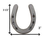 Small CAST Iron Horseshoes • Crafts Home DÉCOR, Horseshoe/Horse Shoe, Small Tiny NIKNAK - Pack of 10 3" x 3 1/2" - Image 4