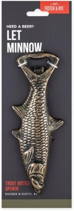 Foster & Rye Cast Iron Fish Accessories, Bar, Bottle Cap, Beer Opener, Outdoor Kitchen, Metallic - Image 4