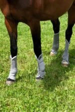 Harrison Howard Horse Fly Boots Horse Leg Guards Set of 4 -Silver (Full) - Image 3