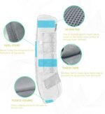 Harrison Howard Horse Fly Boots Horse Leg Guards Set of 4 -Silver (Full) - Image 5