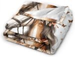 Horse Blanket for Boys Girls, Cool Horse Themed Design Printed Throw Blankets for Kids Lap, Chair Sofa, Warm Soft Cozy Blanket, 40"x 50" - Image 5