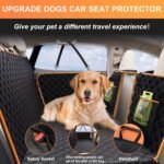 Dog Car Seat Cover - Waterproof Pet Hammock with 4 Bags Side Flap, Scratchproof and Nonslip Backseat Protection for Car, Truck and SUV (Black) - Image 3