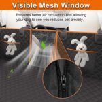 Dog Car Seat Cover - Waterproof Pet Hammock with 4 Bags Side Flap, Scratchproof and Nonslip Backseat Protection for Car, Truck and SUV (Black) - Image 6