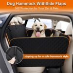 Dog Car Seat Cover - Waterproof Pet Hammock with 4 Bags Side Flap, Scratchproof and Nonslip Backseat Protection for Car, Truck and SUV (Black) - Image 8