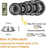 2 Pack Stainless Steel Dog Bowls with Rubber Bottom, Anti-Slip Heavy Duty Premium Quality Pets Feeder Bowls for Dogs and Cats and More (1½Cup / 10oz) - Image 4