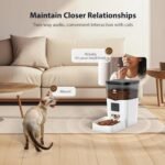 Automatic Cat Feeder with Camera: Automatic Cat Food Dispenser App Remote Control Timed Feeding of Dry Food WiFi Pet Feeder with Audio and Video Recording Up to1-8 Meals for Cat & Small Dog - Image 3