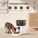 Automatic Cat Feeder with Camera: Automatic Cat Food Dispenser App Remote Control Timed Feeding of Dry Food WiFi Pet Feeder with Audio and Video Recording Up to1-8 Meals for Cat & Small Dog - Image 7
