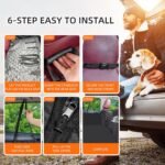 Dog Car Seat Cover for Back Seat,Dog Seat Cover for Back Seat with Hard Bottom,Backseat Cover for Dogs in Car 330 lbs,Waterproof Dog Car Seat Cover for Car,SUV & Truck - Image 8