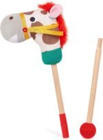 Battat – Classic Hobby Horse – Plush Stick Horse – Wooden Pole & Sensory Textures – Realistic Sounds – 2 Years + – Pony Pal - Image 8