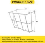 Hay Feeder Goat, 18.5 Gallon Multiple Sided Hay Rack for Sheep，Heavy Duty Iron Wall mounted Hay Rack for Livestock Horse Goat Sheep Indoor Outdoor Uses. - Image 3