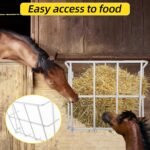 Hay Feeder Goat, 18.5 Gallon Multiple Sided Hay Rack for Sheep，Heavy Duty Iron Wall mounted Hay Rack for Livestock Horse Goat Sheep Indoor Outdoor Uses. - Image 5