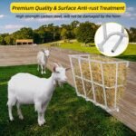 Hay Feeder Goat, 18.5 Gallon Multiple Sided Hay Rack for Sheep，Heavy Duty Iron Wall mounted Hay Rack for Livestock Horse Goat Sheep Indoor Outdoor Uses. - Image 7