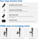 Aquarium Vacuum Gravel Cleaner, 6 in 1 Fish Tank Cleaning Kit,32W Automatic Aquarium Vacuum Gravel Cleaner Set for Change Water Wash Sand Water Filter and Water Circulation - Image 6