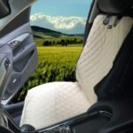 Dog Car Seat Covers 100% Waterproof Car Seat Protector for Pets Front Seat Scratch Proof Non-Slip Durable for Cars,Trucks & SUVs (Cream) - Image 5