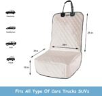 Dog Car Seat Covers 100% Waterproof Car Seat Protector for Pets Front Seat Scratch Proof Non-Slip Durable for Cars,Trucks & SUVs (Cream) - Image 8