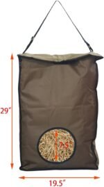 BARN & STABLE Oversized Hay Bags for Horses 29"*19.5" with Open Feed Hole Large Opening Horse Slow Feeder Hay Bag with Quick Grip Closure and Adjustable & Detachable - Image 5