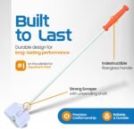 FL!PPER Flipper Platinum Aquarium Algae Scraper (28” Rigid Shaft) - Aquarium Glass Cleaner Tool with Serrated Blade - Algae Remover for Fish Tank Scraper for Glass Aquariums and Acrylic Tanks - Image 5