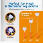 FL!PPER Flipper Platinum Aquarium Algae Scraper (28” Rigid Shaft) - Aquarium Glass Cleaner Tool with Serrated Blade - Algae Remover for Fish Tank Scraper for Glass Aquariums and Acrylic Tanks - Image 6