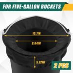 2 Pcs Horse Bucket Cover Splash Proof Rim Bucket Rim for Horse 5 Gallon Water Cover Bucket Top, Black, 15.75 Inch - Image 3
