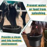 2 Pcs Horse Bucket Cover Splash Proof Rim Bucket Rim for Horse 5 Gallon Water Cover Bucket Top, Black, 15.75 Inch - Image 6