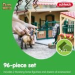 Schleich Horse Barn and Stable Playset - Award-Winning Riding Center 96 Piece Set, 2 Pony Toys, Rider Figurine, and Farm Accessories, for Girls and Boys 3 Years Old and Above - Image 5