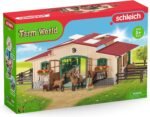 Schleich Horse Barn and Stable Playset - Award-Winning Riding Center 96 Piece Set, 2 Pony Toys, Rider Figurine, and Farm Accessories, for Girls and Boys 3 Years Old and Above - Image 8