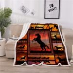 Horse Blanket Animal Print Throw Blanket Comfort Warmth Soft Cozy Blanket Fleece Blanket Couch Blanket Bed Throw TV Blanket Horse Lover (Throw - 50" x 60") - Image 3