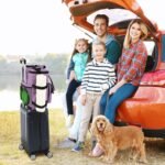 Modoker Dog Travel Organizer Carriers for Supplies & Accessories, Airline Approved Dog Cat Pet Travel Bag, 2 Collapsible Dog Bowls, 2 Travel Dog Food Container, Purple - Image 8