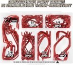 110Pcs Red Bass Hooks,6 Size Worm Fishing Hooks Freshwater, Offset Eagle Claw Fish Hooks, Bass Hook Size 1 1/0 2/0 3/0 4/0 5/0 High Carbon Steel - Image 7
