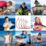 110Pcs Red Bass Hooks,6 Size Worm Fishing Hooks Freshwater, Offset Eagle Claw Fish Hooks, Bass Hook Size 1 1/0 2/0 3/0 4/0 5/0 High Carbon Steel - Image 8