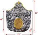 BARN & STABLE Hay Bags for Horses Slow Feed 27" * 21" * 6" Large Horse Hay Bags for Trailer Large Hay Feeder Bag for Horse Cow Goats Donkey Cattle with Open Feed Hole and Metal Snap Fastener - Image 7