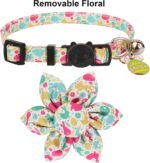 ADOGGYGO Easter Cat Collars with Removable Flower Bell, Adjustable Rabbit Easter Eggs Pattern Cat Floral Collars Cat Easter Collars for Cats Kittens (Easter) - Image 5