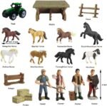DINOBROS Horse Stable Playset Toys for Boys and Girls Ages 3 and Up Includes 8 Horses and Accessories 17 Piece Horse Stall Farm Set with Portable Case - Image 3