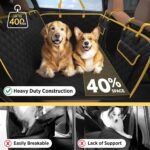 Lesure Dog Car Seat Cover for Back Seat with Hard Bottom, Pet Back Seat Extender with Supportive Egg Crate Foam, Waterproof Non-Slip Dog Hammock for Car, Truck, SUV, Black - Image 3