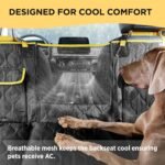 Lesure Dog Car Seat Cover for Back Seat with Hard Bottom, Pet Back Seat Extender with Supportive Egg Crate Foam, Waterproof Non-Slip Dog Hammock for Car, Truck, SUV, Black - Image 6