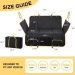 Lesure Dog Car Seat Cover for Back Seat with Hard Bottom, Pet Back Seat Extender with Supportive Egg Crate Foam, Waterproof Non-Slip Dog Hammock for Car, Truck, SUV, Black - Image 7