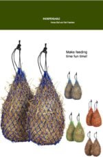 Horse Hay and Treat Feeder Ball Toy (Field Play PLUS Wall Mounting Option) by BMTick UK - Purple - Image 3