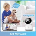 WEILAILIFE 【One-Touch Call】 Indoor Wireless Security Camera, Baby/Pet Dog Monitor, Pan & Tilt Home Video Surveillance Cameras, 2.4/5GHz Dual-Band WiFi, 360° View, Motion Detection - Image 7